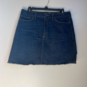 Jean skirt with little fringe hem